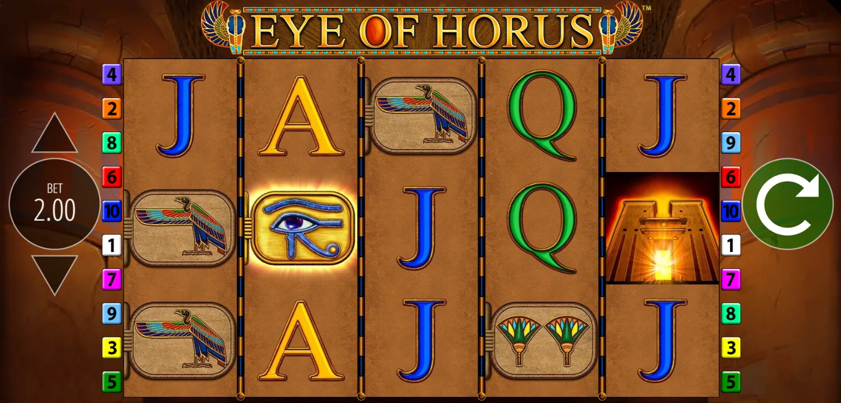 Die Symbole im Spiel Eye of Horus